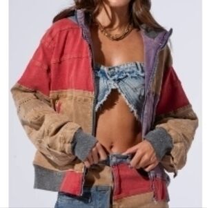 SUPERNATURAL PATCHWORK DENIM BOMBER - L